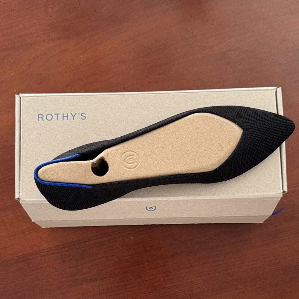 Rothy's The Point II Black Ballet Flats | Size 7